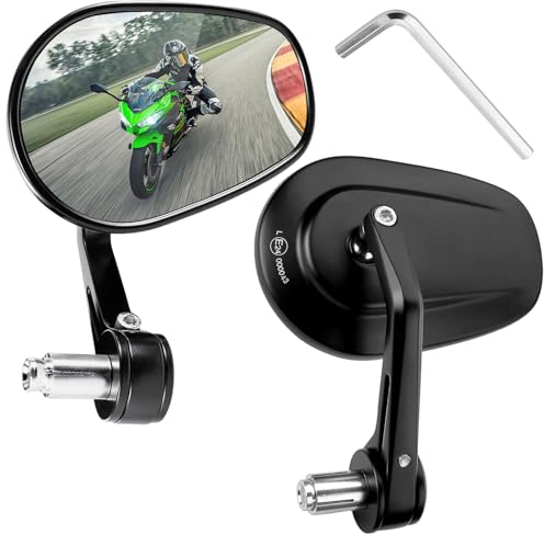 Specchietto retrovisore per moto, universale, 2 pezzi, girevole a 360°, compatibile con scooter, ciclomotore