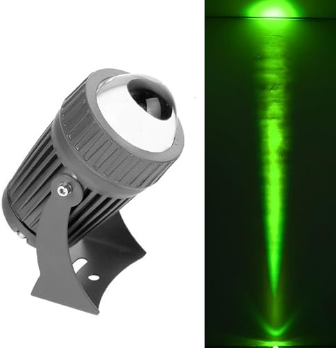 Luce A Fascio LED - RGB Con Faretto Rotante Con Telecomando, Proiettori A Fascio Stretto Da 10 W, Faretti Per Illuminazione Remota Impermeabili IP67, Luci Con Angolo Del Fascio Regolabile(Green,12v)