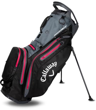 Callaway Golf Fairway 14 HD wasserdichte Standtasche, 2025, Schwarz/Anthrazit/Rosa