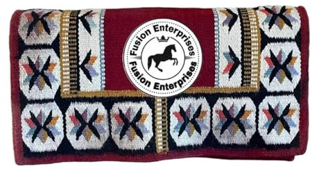 EQUIEMPRESS Sattelunterlage Western Ranch/Westernsatteldecke aus Neuseelandwolle, Top Wool Pad Sensor Flex (Anpassung möglich) A-115 (32 x 32)