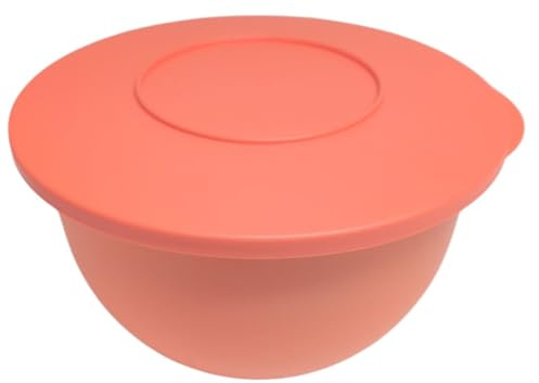 Tupperware Junge Welle Schüssel mit Deckel Servierschüssel Servieren orange 2,5 Liter
