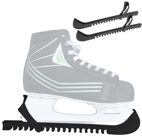 GOMETY 1 Paar Universal Kufenschoner für Schlittschuhe Eishockey, Schoner für Schlittschuhkufen, Verstellbarer Klingenschutz Kufenschutz für Eiskunstlauf Kinder Erwachsenen für alle Größen (1)