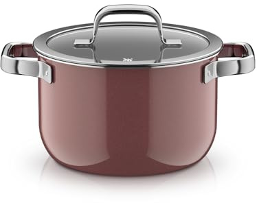 WMF Fusiontec Mineral Pro, Kochtopf mit Deckel 20 cm, langlebiges, kratzfestes Material, Topf Induktion, für alle Herdarten geeignet, Made in Germany, Rose Quartz, 0518915290