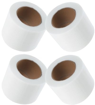 Sewroro 4pcs Drywall Crack Tape Self-adhesive Mesh Joint Tape for Board Fiberglass for Wall Seam Patch