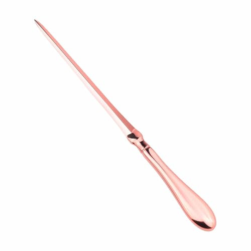 Brieföffner, Brieföffnermesser Metall-Brieföffnermesser für Büro, Zuhause und Büro-Postbedarf (Roségold)