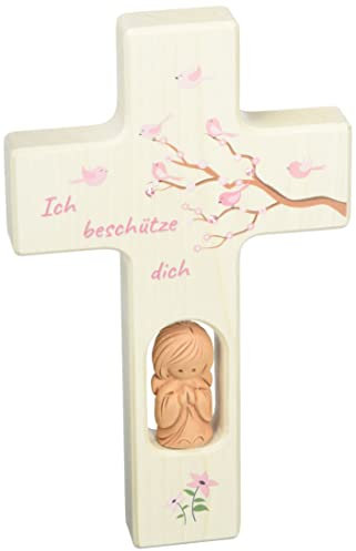 Neumeyer Kinderkreuz Holzkreuz, Wanddeko, Holz, Natur, 20 x 12 x 2 cm