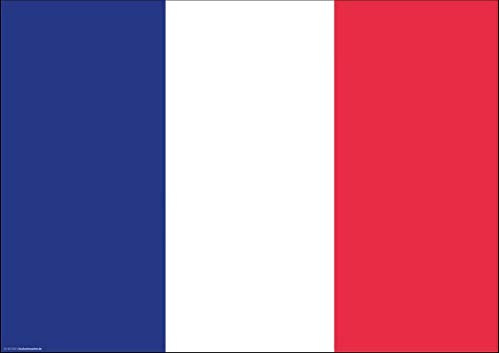 Tischsets | Platzsets aus Premium Papier - Frankreich Flagge - 10 Stück - hochwertige Tischdekoration 44 x 32 cm ideale Dekoration für französische Partys oder Mottoabende
