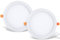 LVWIT 2x Pannello LED Rotondo da Soffitto - 25W equivalente a 200W, Plafoniera LED da Ufficio da incasso, 2250 Lumen, Colore Bianco Neutro 4000K. 225 x 21 mm – Pacco da 2 Pezzi.
