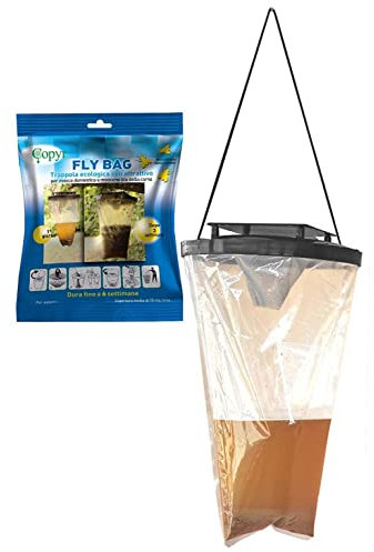 COPYR Fly Bag Trappola Cattura Mosche Per Esterno Ecologica e Atossica Attrattivo Alimentare Incluso