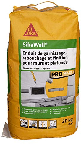 Sikawall tout en 1, Enduit Universel en Poudre, 20 kg Blanc