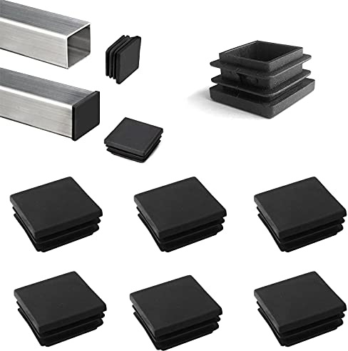 YouU 80x80mm Vierkantrohr Schwarz Kunststoff Stecker Endkappe Zaunpfosten Rohrabdeckung Rohr Stuhl Gleiteinsatz Finishing Stecker Schwere Rohrpfosten Endkappe 6 Stücke