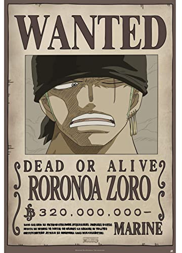 Tainsi One Piece Wanted Zoro Poster 28 x 43 cm