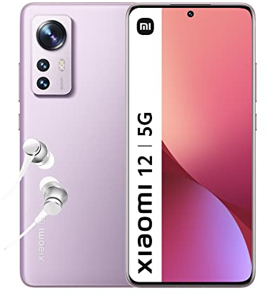 XIAOMI 12-Smartphone+Kopfhörer, 8+128GB Handy ohne Vertrag, 6.28 120Hz AMOLED Display, Snapdragon 8 Gen 1, 50MP Dreifach-Kamera in Profiqualität, 4500mAh, Lila(2 Jahre Garantie+Amazon DE Exclusive)