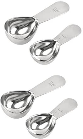 Cabilock 4pcs Stainless Steel Measuring Spoons for Sugar Flour Tea Milk Powder for Kitchen Espresso and Baking
