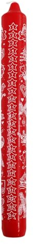 OLShop AG 2er Pack Ebersbacher Adventskalenderkerzen, Motiv Weihnachten, Rot, (Ø x H) 30 x 300 mm