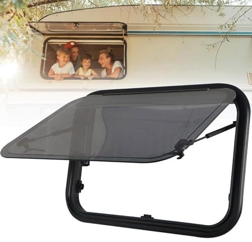 FANYING Wohnwagenfenster, Wohnmobilfenster, getöntes Schiebefenster, Ausstellfenster, Insektenschutz, Sonnenschutz, Wohnmobilfenster,800 * 600mm