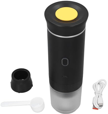 Xiuganpo Portable Electric Espresso Machine, 15 Bar Cordless Heating Travel Expresso Maker, 3 in 1 Mini Tea Coffee Kettle with 7500mAh Battery, Car Coffee Maker for Travel Camping Home