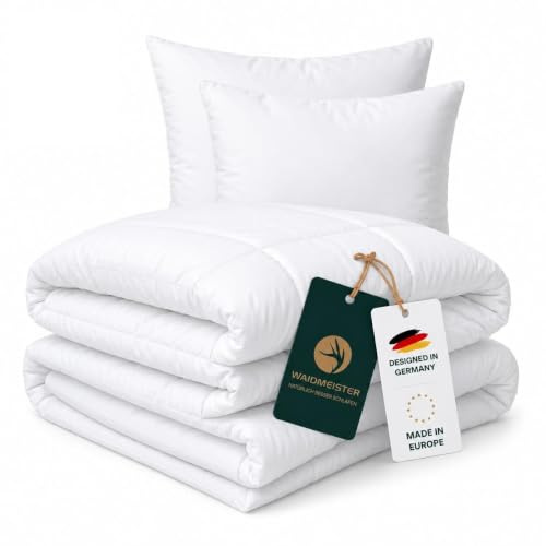 Waidmeister 4er Pack Bettenset Ganzjahresdecke Steppbettdecke 135 x 200 cm / 155x220 cm Set inkl. Kopfkissen 80 x 80 cm (135 x 200 cm)