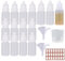 KARELLS Lot de 15 bouteilles de liquide de 10 ml, flacons compte-gouttes vides, bouteilles en plastique, bouteilles de voyage, bouteilles à comprimer pour parfum, lotion
