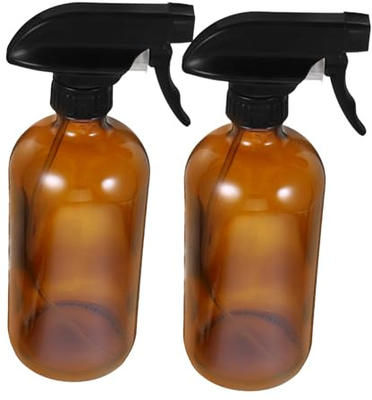 HONMEET 2piezas Botella Pulverizadora De Vidrio Pequeña Recargable Para Agua Mango Cómodo y Tapa Hermética