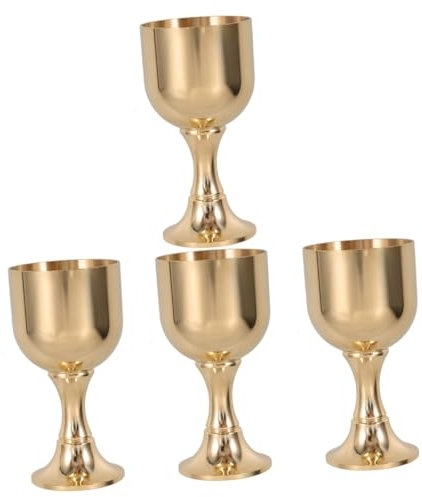 Garneck 4pcs Traditional Vintage Wine Goblet Retro Style Cup Delicate Liquor Cup