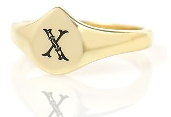 Benutzerdefinierte Initialen Siegelring - Pear Drop Ring - Personalisierte Poker Ring - Geschenk für Sie - Lucky Poker Ring