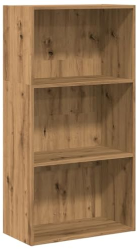 vidaXL Bücherregal, Bücherschrank Regal mit Stauraum, Standregal für Wohnzimmer Büro, Büroregal Aktenregal Aufbewahrungsregal, Artisan-Eiche Holzwerkstoff