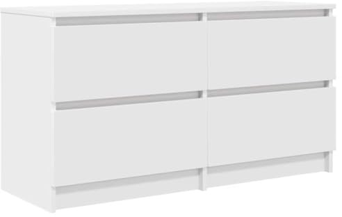 vidaXL Mueble para TV Madera contrachapada Blanco 100x35x54 cm