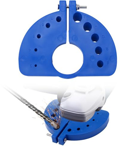 Drill Bit Sharpener, Multi-Purpose Drill Bit Grinding Attachment with 10 Notches Precision Angle Grinder for All Bits (Blue)