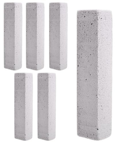 Pqahffowr 6 Pack Pumice Stone Toilet Bowl Clean Brush, Remove Toilet Bowl Hard Water Rings, Calcium Buildup and Rust Suitable