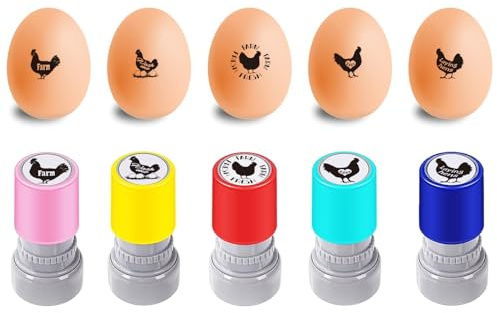 AHANDMAKER 5 Stile Kunststoff Stempel Cartoon-Hühner-Motive DIY Zeichnung Ideal Zum bemalen und Kunsthandwerk Bauernhof Dekoration Geschenk