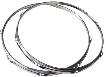Oshhni Aros de Tambor para la Parte Superior e Inferior de 6 Agujeros de percusión práctica Instrumentos Profesionales reparación de Bricolaje de Bricolaje, 16 Inch