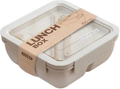 Lunch Box 1100 ml – Bento Réutilisable Sans BPA avec Couvercle Hermétique Transparent – Micro-ondes & Lave-vaisselle – Pour Adultes et Enfants