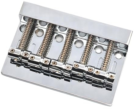 JISADER 5 Saitiger Fester Basssteg, Zinklegierung, Hohe Härte, mit Befestigungsschrauben, 16 Mm Tastenabstand für Bass, Silber