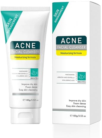 Akne-Gesichtsreiniger, Kontrolliert Überschüssiges Öl, Reduziert Sichtbar Pickel Und Mitesser, Sanfte Formel Ohne Austrocknung, Milde Wirkung Gegen Akne, Verbessert Hauttextur, Für Männer Und Frauen