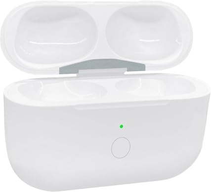 Etui portatile per la ricarica Air Pods Pro di 1a/2a generazione, supporta il pairing e la sincronizzazione Bluetooth, design con pulsante posteriore, bianco (le cuffie non sono incluse)