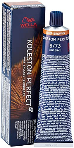 Wella Professionals Koleston Perfect Deep Browns - Permanente Haarfarbe - Professionelle Coloration mit bis zu 100% Grauabdeckung & Me+ Farbtechnologie – 6/73 Dunkelblond Braun‑Gold, 60ml