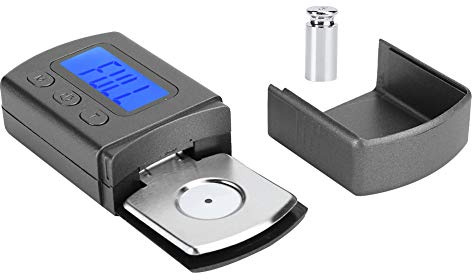 Annadue Digital Turntable Stylus Force Scale Messgerät, 0,01g Blaue LCD Hintergrundbeleuchtung, mit LCD Display mit Kalibrierungsgewicht für Tonarm Phono Kassette