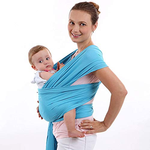 Babytrage Babytragetasch Für Neugeborene Weiche Infant Wrap Atmungs Wrap Hipseat Kindertrage Stillen Geburt Komfortable Pflege Abdeckung,Blau