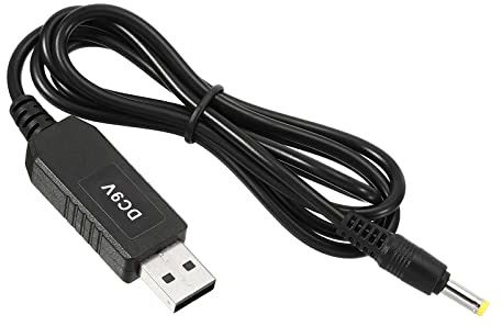 PATIKIL 6W 0.66A USB Step Up Voltage Converter, DC 5V to DC 9V Power Supply Adapter Jack 4.0x1.7mm Cable for Router LED Lamp Speakers