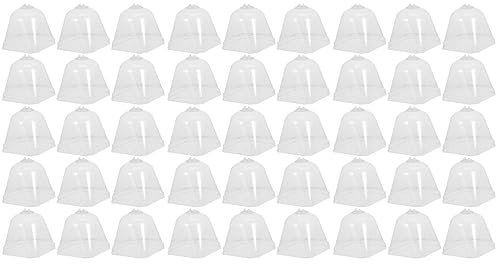 Yardwe 45 Pcs Flower Pot Cover Clear Container Glass Containers Succulants Plastic Cloche Plant Mini Greenhouse Outdoor Plant Cover Garden Protection Dome Plant Cover Ordinary
