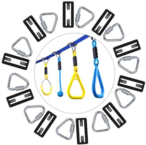 Ninja Warrior Obstacle Course Accessories New Upgraded Buckle for 2” Width Slackline No Tearing Slackline，Quick Buckle – No More Threading，Install in Seconds – Anywhere on The Line