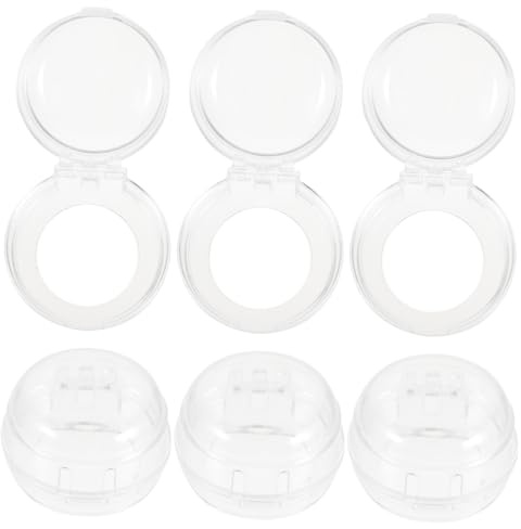 Knopf Schutzabdeckungen aus Kunststoff für Waschmaschine und Computer | Transparent, Einfach zu Montieren, 6 Stück-pack, Verhindert Versehentliches Berühren, Schlichtes Design