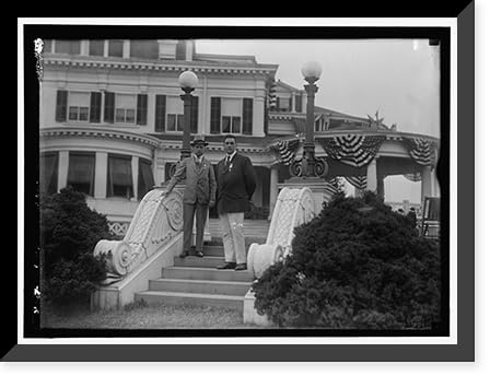 Historic Framed Print, SHADOW LAWN, NJ. SUMMER WHITE HOUSE. NOTIFICATION CEREMONIES. STEPS, 17-7/8 x 21-7/8