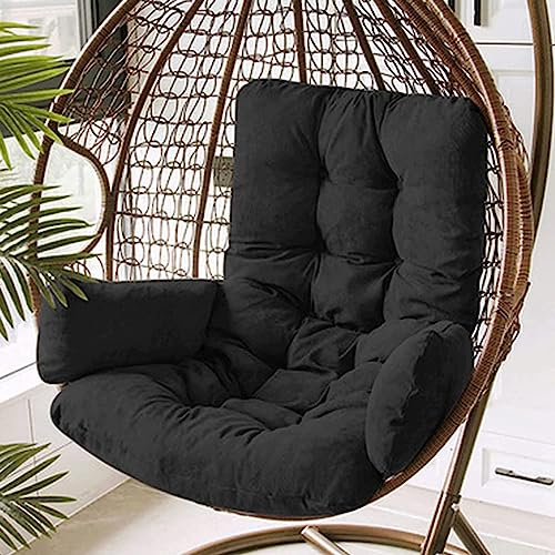 SenhE Hängende Relax Stuhlauflagen, Rattan Hänge Ei Stuhlkissenauflagen, Innenbalkon Patio Yard Garten Hängekorb Stuhlkissen, nur Kissen, Ohne Ständer