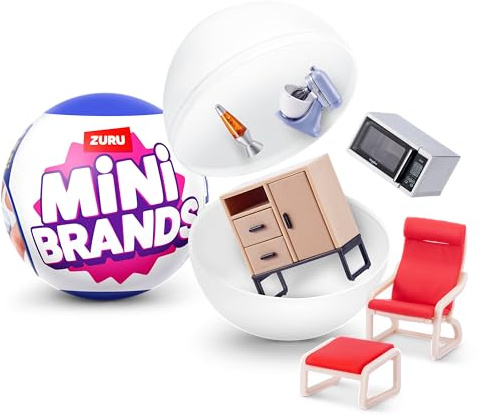Mini Brands Home Capsule by ZURU, Surprise Collectable Minis in Blind Packaging, Home-Themed Miniature Toys, Great Gifts for Girls and Kids