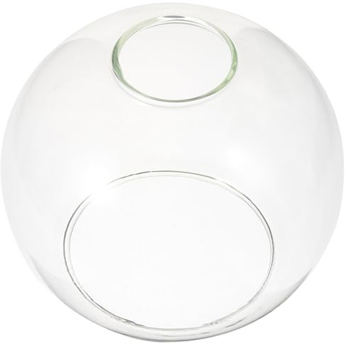 jojofuny Transparenter Glas Lampenschirm Mit Doppelloch-Design Kugelförmige E27 Pendelleuchte Für Moderne Wohnraumdekoration 15 Cm