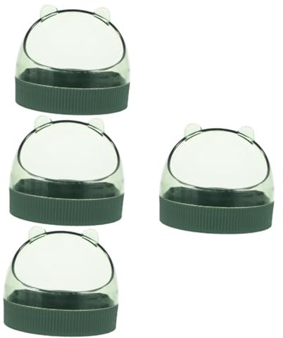 SUPVOX 4pièces Bol Transparent pour Hamsters Et Rongeurs Accessoire Pratique Acrylique pour Chinchillas Et Rats pour Alimentation Confortable Et Saine