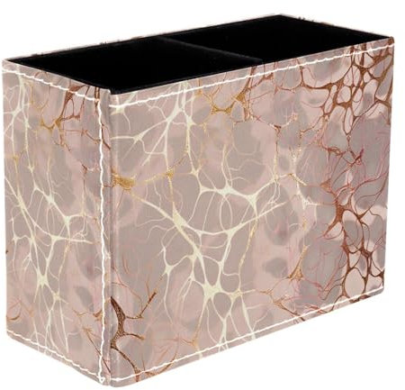 FNETJXF Make-up-Pinselhalter, Schreibtisch-Organizer, Kunstbedarf-Organizer, modernes rosa abstraktes Marmor-Muster, multifunktionaler Schreibtisch-Organizer