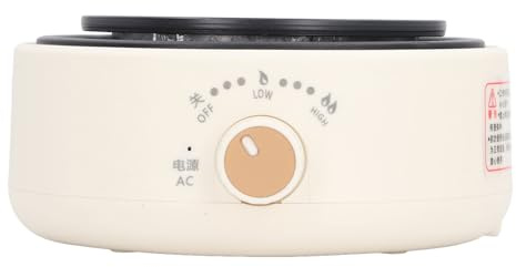 Generic Hot Plate Electric, 500W 360 Deg Heating Portable Electric Hot Plate Mini Stove with 2 Level Temperature Control for Glass, Metal, Purple Clay, Ceramic (Beige), Genericqwfabxky5e-12